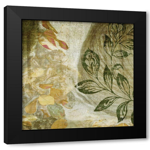 Green Swirl II Black Modern Wood Framed Art Print by Studio 2