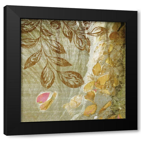 Gold Swirl I Black Modern Wood Framed Art Print by Studio 2