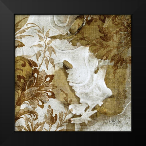 Flow II Black Modern Wood Framed Art Print by Studio 2