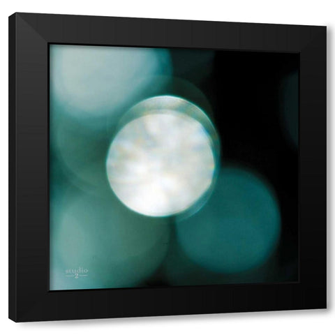 Bokeh I Black Modern Wood Framed Art Print with Double Matting by Studio 2