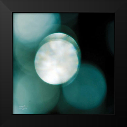 Bokeh I Black Modern Wood Framed Art Print by Studio 2