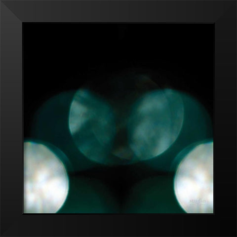 Bokeh I Black Modern Wood Framed Art Print by Studio 2
