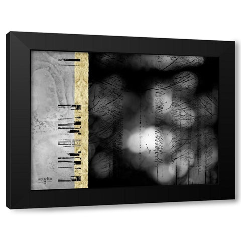 Path I Black Modern Wood Framed Art Print by Studio 2