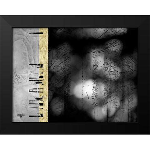 Path I Black Modern Wood Framed Art Print by Studio 2