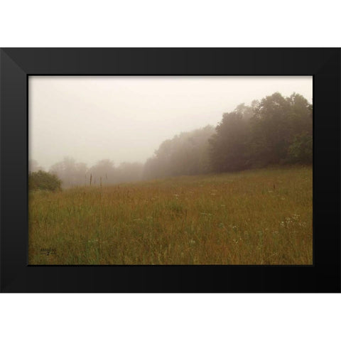 Misty Morning II Black Modern Wood Framed Art Print by Studio 2