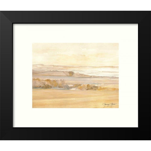 Waterville Wheat Fields Black Modern Wood Framed Art Print by Sheler, Sammy