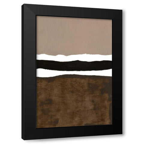 Brown Suede Black Modern Wood Framed Art Print by Sheler, Sammy