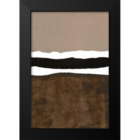 Brown Suede Black Modern Wood Framed Art Print by Sheler, Sammy