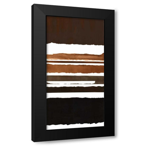 Stripes Black Modern Wood Framed Art Print with Double Matting by Sheler, Sammy