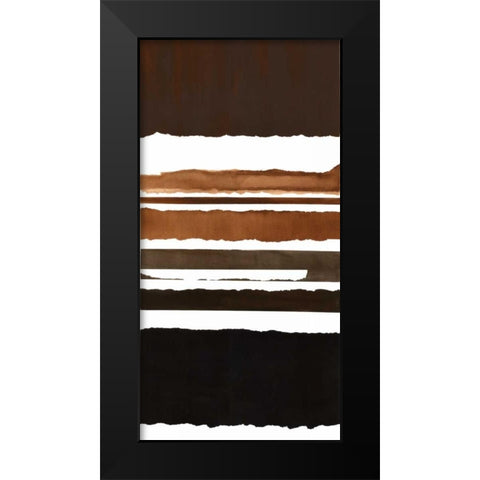 Stripes Black Modern Wood Framed Art Print by Sheler, Sammy
