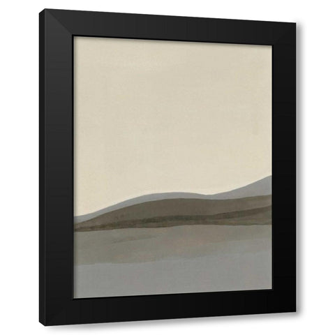 Ribbon Ridge Black Modern Wood Framed Art Print with Double Matting by Sheler, Sammy