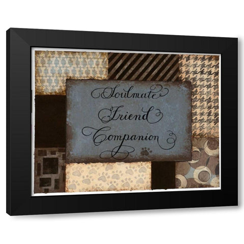 Soulmate Black Modern Wood Framed Art Print by Smith, Pamela