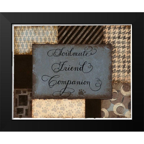 Soulmate Black Modern Wood Framed Art Print by Smith, Pamela