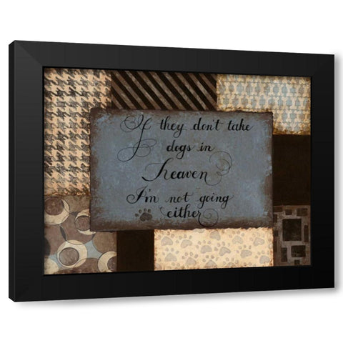 Dogs in Heaven Black Modern Wood Framed Art Print by Smith, Pamela