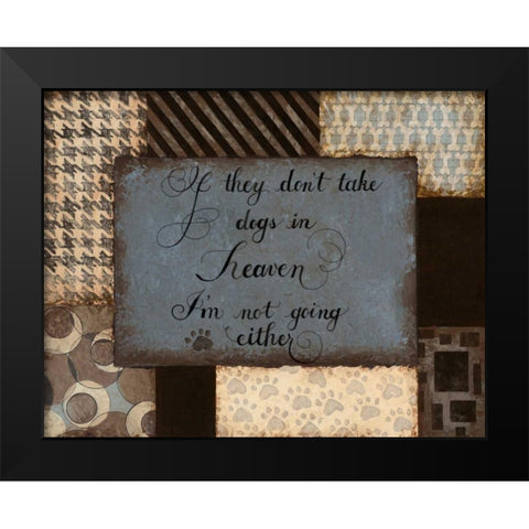 Dogs in Heaven Black Modern Wood Framed Art Print by Smith, Pamela