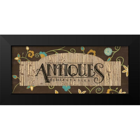 Antiques Black Modern Wood Framed Art Print by Smith, Pamela