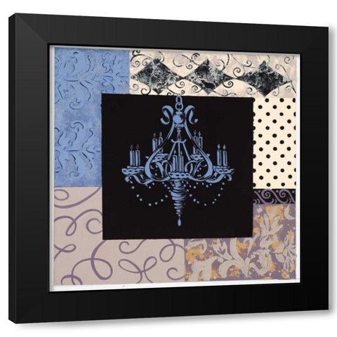 Chandelier I Black Modern Wood Framed Art Print with Double Matting by Smith, Pamela