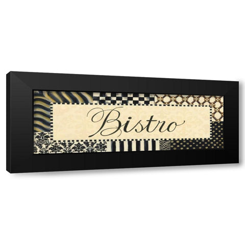 Bistro Black Modern Wood Framed Art Print by Smith, Pamela