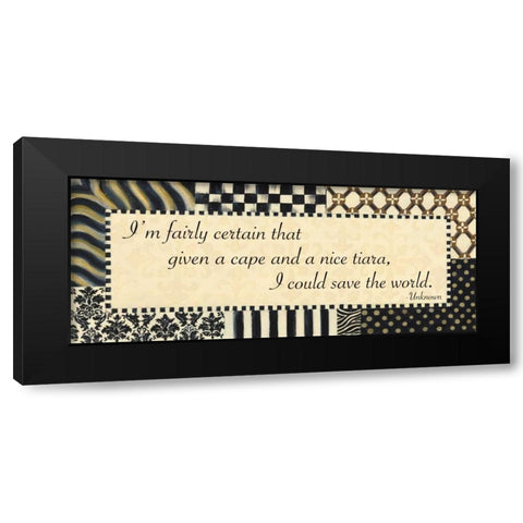 Save the World Black Modern Wood Framed Art Print by Smith, Pamela