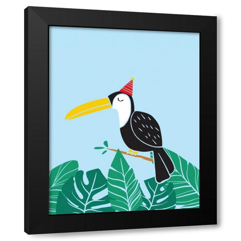 Tropical Bird II Black Modern Wood Framed Art Print with Double Matting by Serna, Isabel