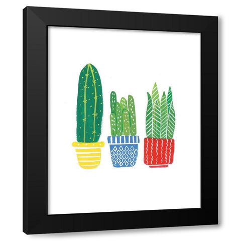 Cactus I Black Modern Wood Framed Art Print with Double Matting by Serna, Isabel