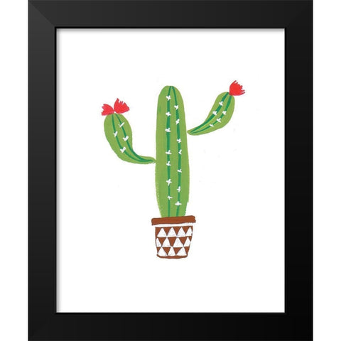 Cactus II Black Modern Wood Framed Art Print by Serna, Isabel