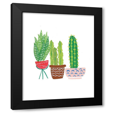 Cactus III Black Modern Wood Framed Art Print by Serna, Isabel