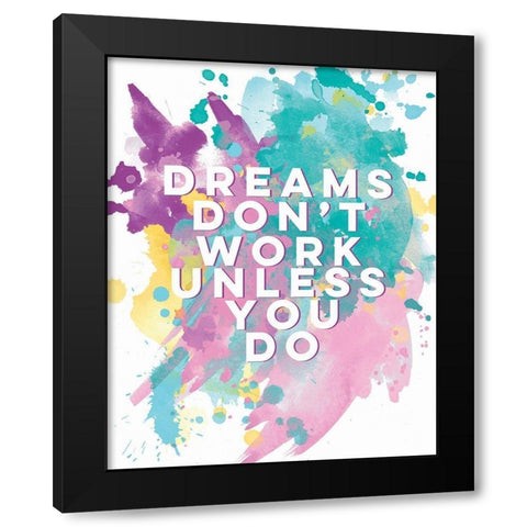 Dreams Black Modern Wood Framed Art Print by Serna, Isabel