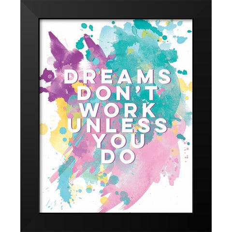 Dreams Black Modern Wood Framed Art Print by Serna, Isabel