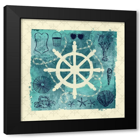 Anchor in Love II Black Modern Wood Framed Art Print by Sta Teresa, Ashley