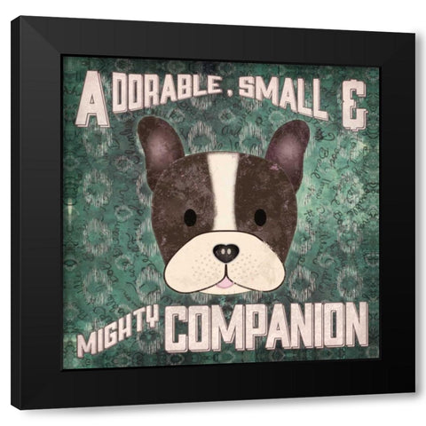 Boston Terrier Black Modern Wood Framed Art Print with Double Matting by Sta Teresa, Ashley
