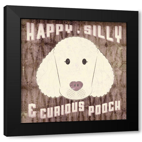 Poodle Black Modern Wood Framed Art Print with Double Matting by Sta Teresa, Ashley