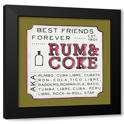 Rum and Coke Black Modern Wood Framed Art Print with Double Matting by Sta Teresa, Ashley