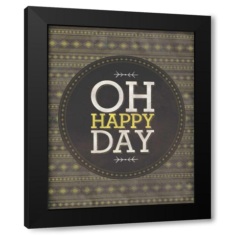 Oh Happy Day Black Modern Wood Framed Art Print with Double Matting by Sta Teresa, Ashley