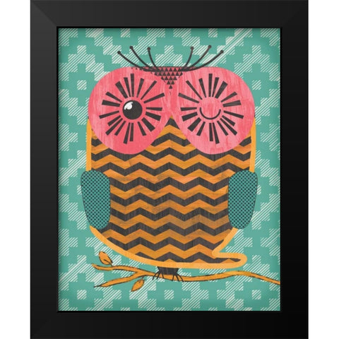 Owltastic Black Modern Wood Framed Art Print by Sta Teresa, Ashley