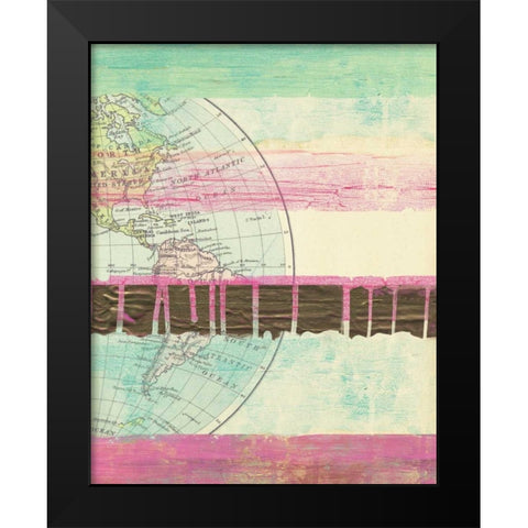 World Traveler II Black Modern Wood Framed Art Print by Sta Teresa, Ashley
