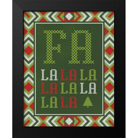 Fa La La La La Black Modern Wood Framed Art Print by Sta Teresa, Ashley