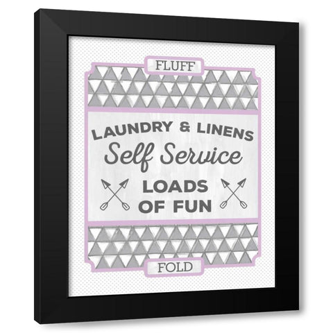 Laundry Linens II Black Modern Wood Framed Art Print with Double Matting by Sta Teresa, Ashley