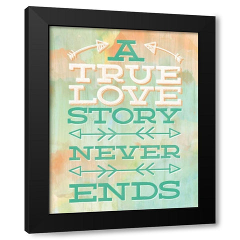 True Love Black Modern Wood Framed Art Print by Sta Teresa, Ashley