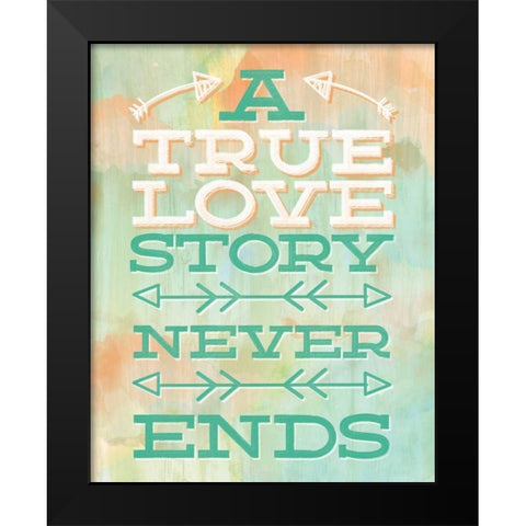 True Love Black Modern Wood Framed Art Print by Sta Teresa, Ashley