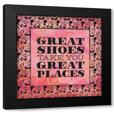 Great Shoes Black Modern Wood Framed Art Print with Double Matting by Sta Teresa, Ashley