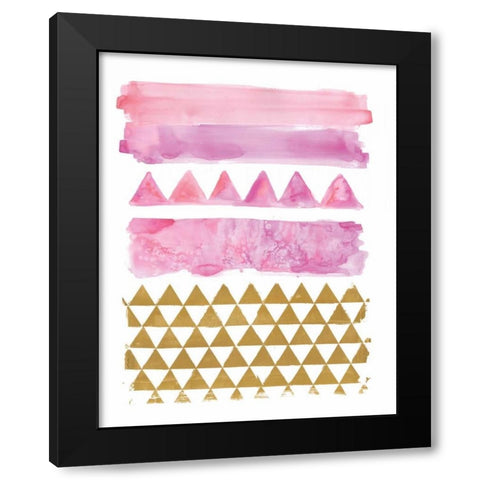 Rose Gold Black Modern Wood Framed Art Print with Double Matting by Sta Teresa, Ashley