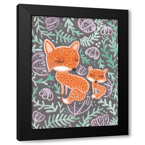 Foxette Black Modern Wood Framed Art Print with Double Matting by Sta Teresa, Ashley