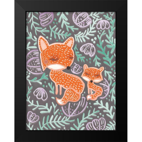 Foxette Black Modern Wood Framed Art Print by Sta Teresa, Ashley