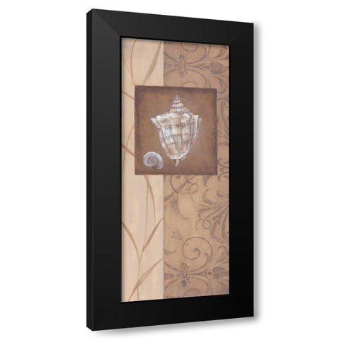 Sand Shell I Black Modern Wood Framed Art Print by 3 Bamboo Studio
