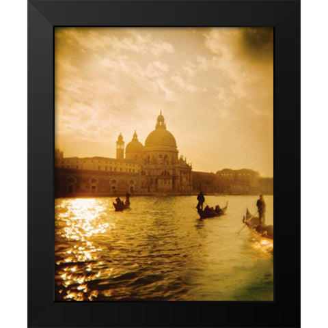 Venezia Sunset I Black Modern Wood Framed Art Print by Clayton-Thompson, Philip