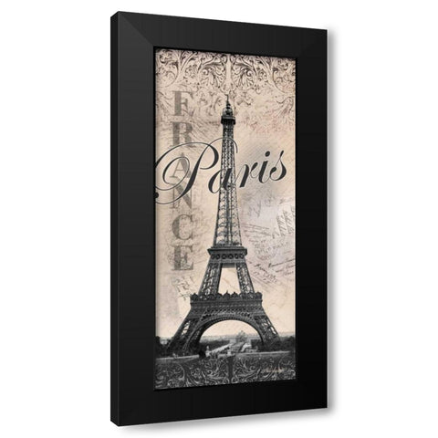 Eiffel Tower Black Modern Wood Framed Art Print with Double Matting by Williams, Todd