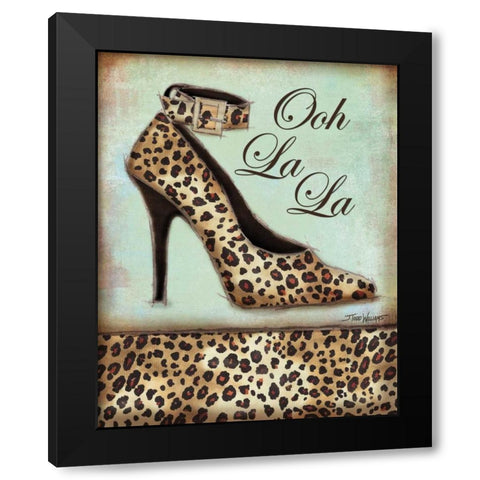 Leopard Shoe Black Modern Wood Framed Art Print with Double Matting by Williams, Todd