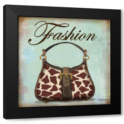 Giraffe Purse Black Modern Wood Framed Art Print by Williams, Todd