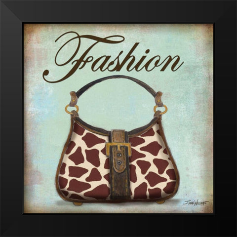 Giraffe Purse Black Modern Wood Framed Art Print by Williams, Todd